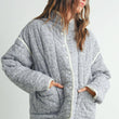 Load image into Gallery viewer, FLOAR QUILTED JACKET WITH LIGHTWEIGHT BOHO PRINT - BMJ7514: MAUVE / IVORY / M