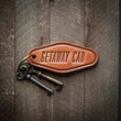 Load image into Gallery viewer, Getaway Car Leather Keychain Motel Style