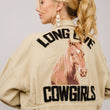 Load image into Gallery viewer, 36341J - Long Live Cowgirls Patch Twill Denim Jacket: TAUPE / L