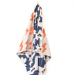 Load image into Gallery viewer, Aqua Daisy: Reversible Hand Towel: Blue/Orange/Cream / Hand Towel