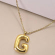 Load image into Gallery viewer, L 18K STAINLESS STEEL TARNISH FREE  INITIAL NECKLACE | 80N650: L