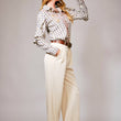 Load image into Gallery viewer, 23566T - Gingham Embroidered Western Snap Blouse: GREY / S