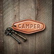 Load image into Gallery viewer, Camper Leather Keychain Motel Style