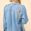 Load image into Gallery viewer, Western Motif Embroidered Tencel Shirt