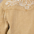 Load image into Gallery viewer, Garment Washed Embroidered Denim Jacket: WASHED BROWN