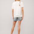 Load image into Gallery viewer, 23228T - Western Motif Embroidered Graphic T Shirt: OFF WHITE / S