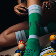 Load image into Gallery viewer, Make Your Own Luck Green Performance Socks