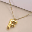 Load image into Gallery viewer, H 18K STAINLESS STEEL TARNISH FREE  INITIAL NECKLACE | 80N650: H