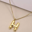 Load image into Gallery viewer, K 18K STAINLESS STEEL TARNISH FREE  INITIAL NECKLACE | 80N650: K