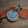 Load image into Gallery viewer, Camper Leather Keychain Motel Style
