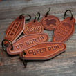 Load image into Gallery viewer, Getaway Car Leather Keychain Motel Style