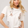 Load image into Gallery viewer, 23228T - Western Motif Embroidered Graphic T Shirt: OFF WHITE / M