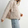 Load image into Gallery viewer, FLOAR QUILTED JACKET WITH LIGHTWEIGHT BOHO PRINT - BMJ7514: MAUVE / IVORY / M
