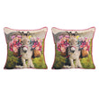 Load image into Gallery viewer, FLORAL DONKEY PILLOW 18X18"