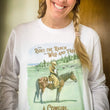 Load image into Gallery viewer, She Rides The Ranch So Wild and Free - Cowgirl Long-sleeve Shirt