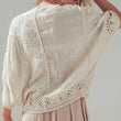 Load image into Gallery viewer, Floral Embroidered Lace Button Front Top: NATURAL
