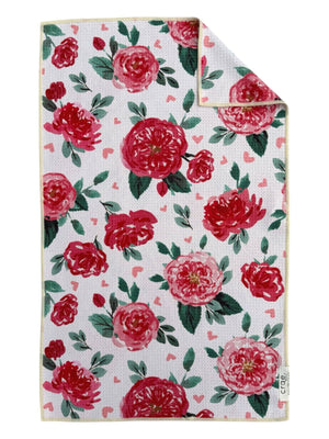 Flower Me In Love: Double-Sided Hand Towel: White / 17x27 in / Hand Towel