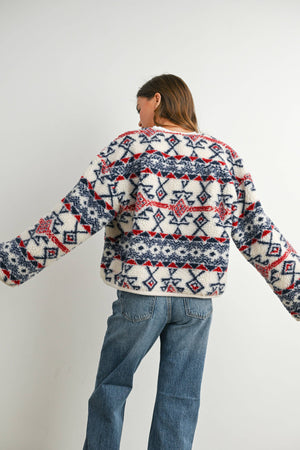 Buttoned Fleece Jacket