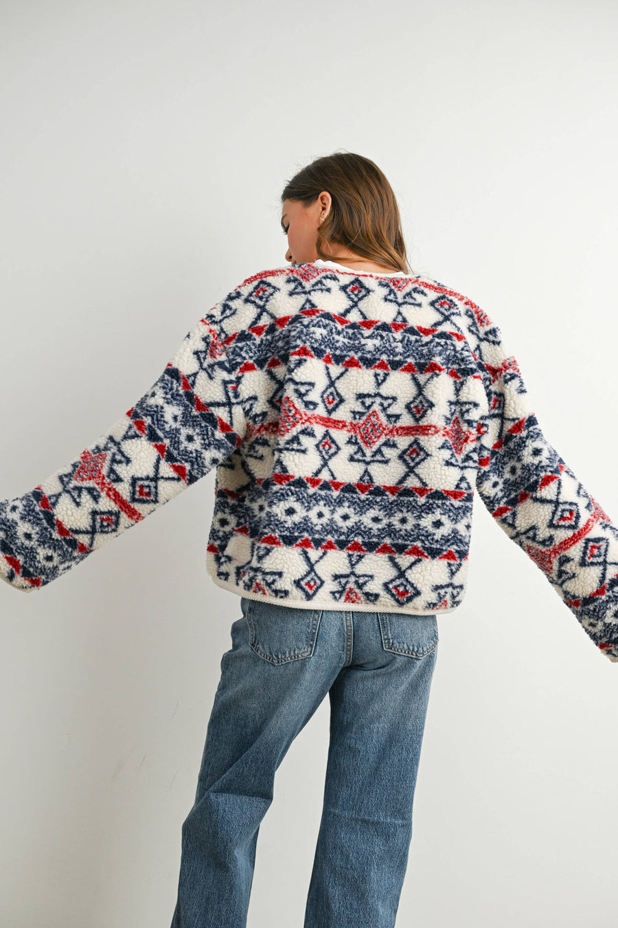 Buttoned Fleece Jacket