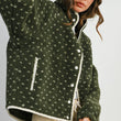 Load image into Gallery viewer, High Pile Fleece Puffer Jacket - BMJ7831: OLIVE / TAUPE / S
