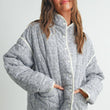 Load image into Gallery viewer, FLOAR QUILTED JACKET WITH LIGHTWEIGHT BOHO PRINT - BMJ7514: MAUVE / IVORY / S
