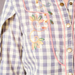 Load image into Gallery viewer, 23566T - Gingham Embroidered Western Snap Blouse: GREY / M
