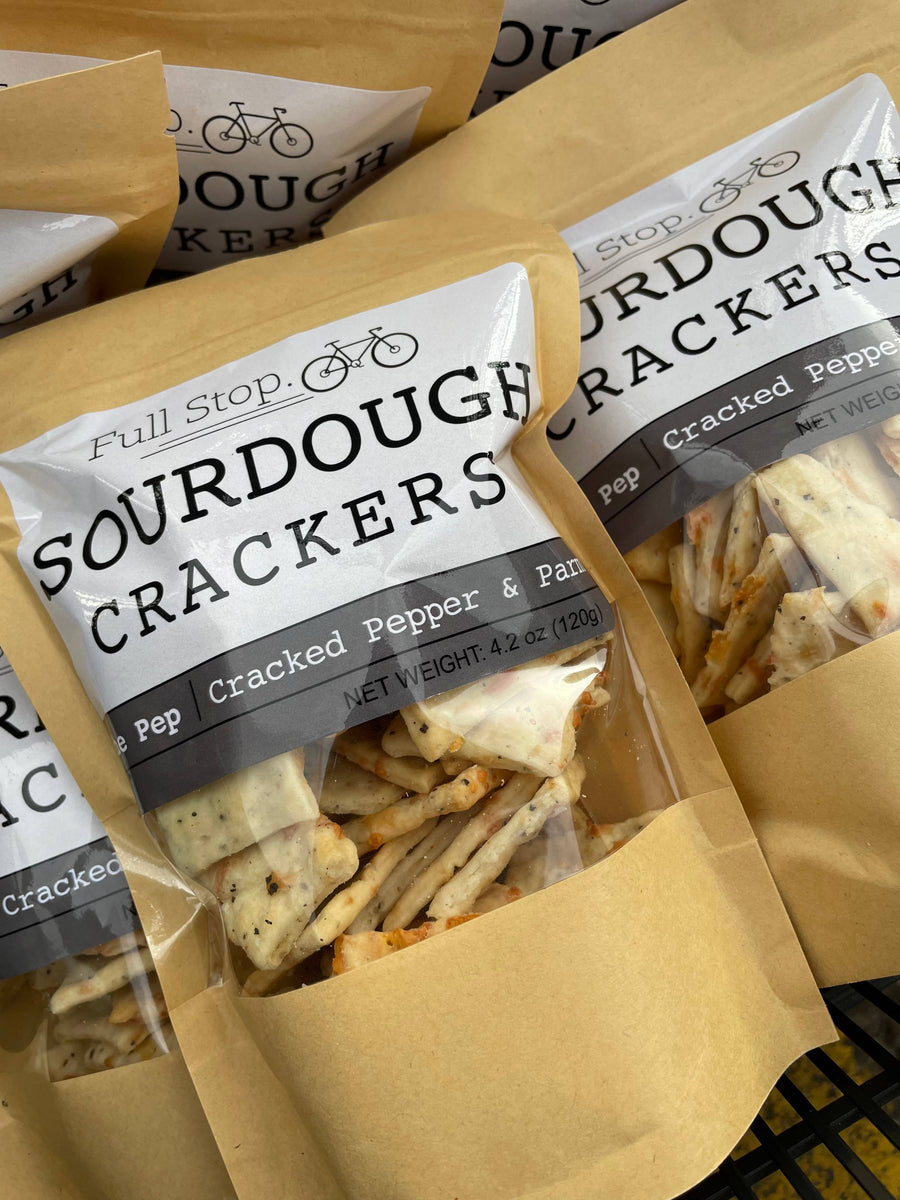 The PEP - Cracked Pepper & Parmesan Sourdough Crackers: Small