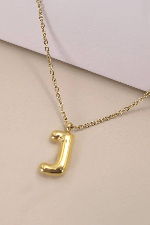 H 18K STAINLESS STEEL TARNISH FREE  INITIAL NECKLACE | 80N650: H