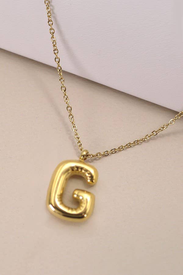 S 18K STAINLESS STEEL TARNISH FREE  INITIAL NECKLACE | 80N650: S