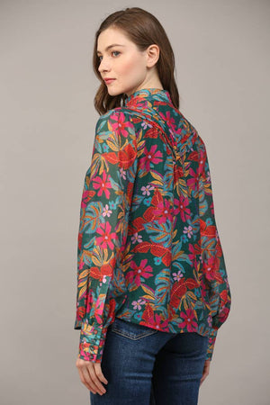 Fall Floral Blouse