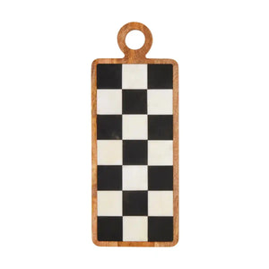 CHECKERED WOOD RECTANGLE BOARD