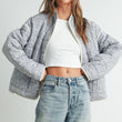 Load image into Gallery viewer, FLOAR QUILTED JACKET WITH LIGHTWEIGHT BOHO PRINT - BMJ7514: MAUVE / IVORY / M
