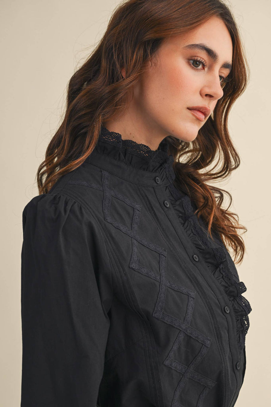 Ruffled Lace Blouse