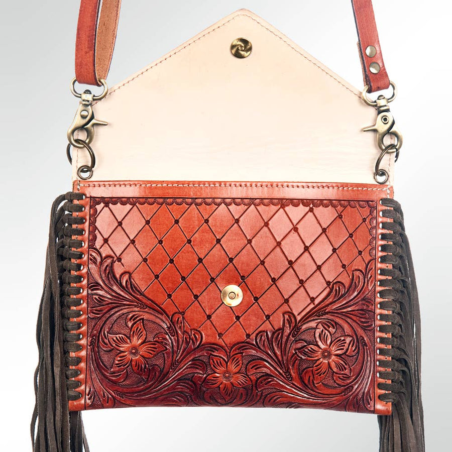 Envelope Hand Tooled Leather Purse