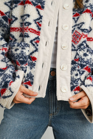 Buttoned Fleece Jacket