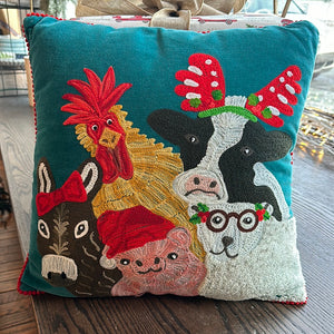 Holiday Embrodiered Pillow