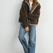 Load image into Gallery viewer, High Pile Fleece Puffer Jacket - BMJ7831: OLIVE / TAUPE / M
