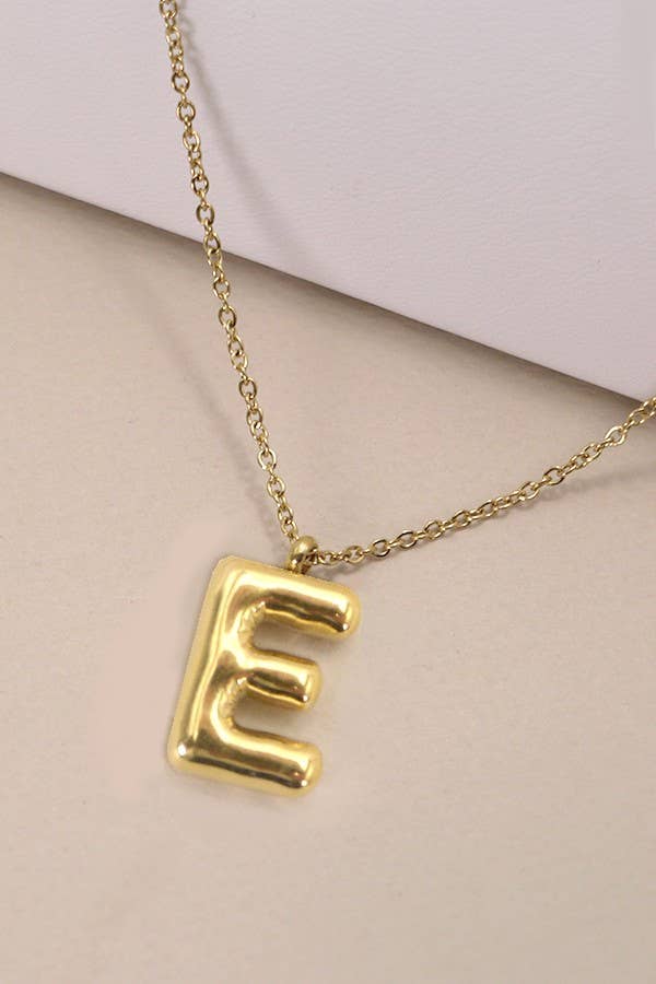 S 18K STAINLESS STEEL TARNISH FREE  INITIAL NECKLACE | 80N650: S