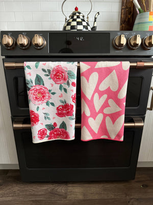 Flower Me In Love: Double-Sided Hand Towel: White / 17x27 in / Hand Towel