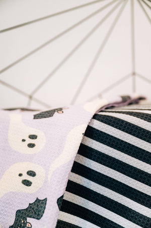 Black Licorice: Double-Sided Hand Towel: Black/White / 17x27 in / Hand Towel