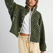 Load image into Gallery viewer, High Pile Fleece Puffer Jacket - BMJ7831: OLIVE / TAUPE / S

