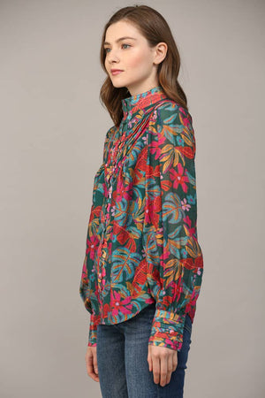 Fall Floral Blouse