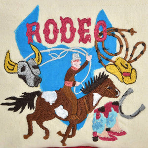 RODEO TIME IS BEST IVORY CANVAS 6X8
