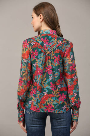Fall Floral Blouse