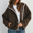 Load image into Gallery viewer, High Pile Fleece Puffer Jacket - BMJ7831: OLIVE / TAUPE / M
