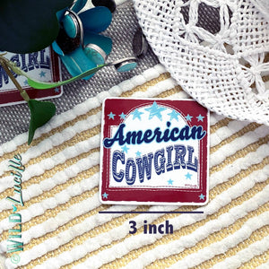American Cowgirl - Patriotic Western Vinyl Decal