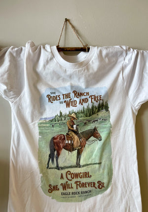 She Rides The Ranch So Wild and Free - Cowgirl Long-sleeve Shirt